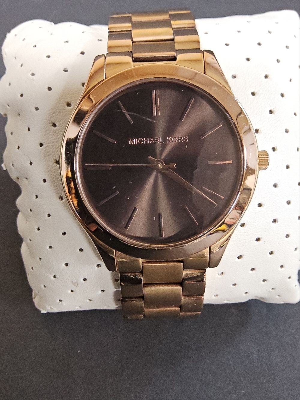 Michael Kors Womens Rose Gold Bracelet Watch with Rose Dial - Picture 2 of 6